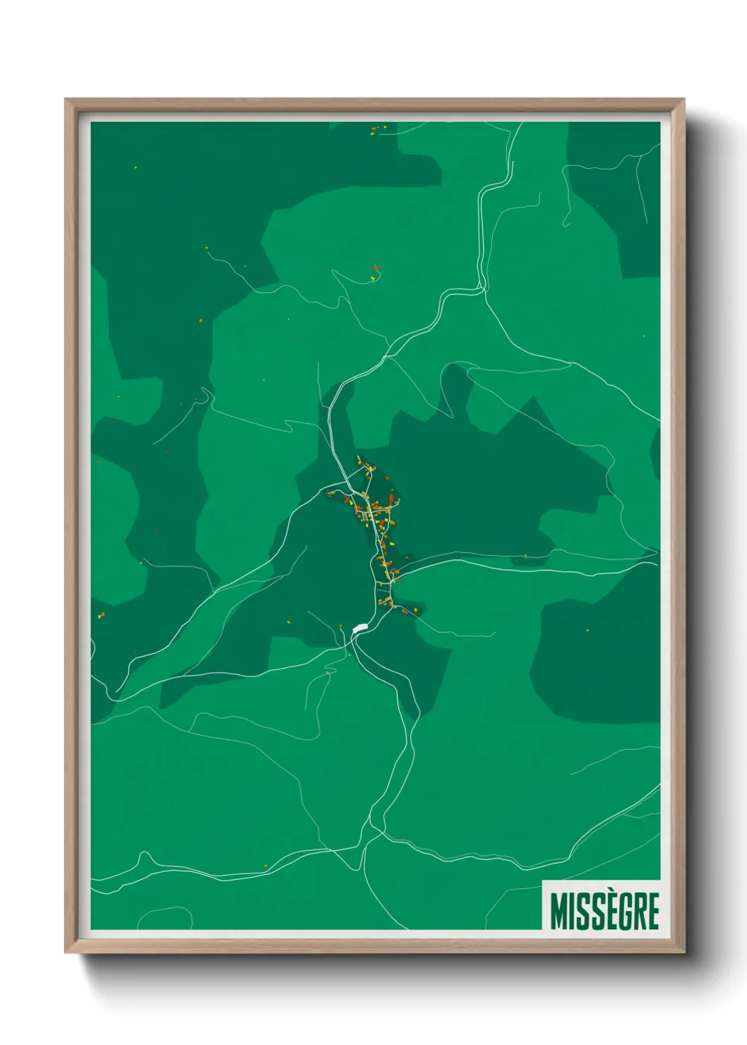 Une affiche de carte sur Missègre