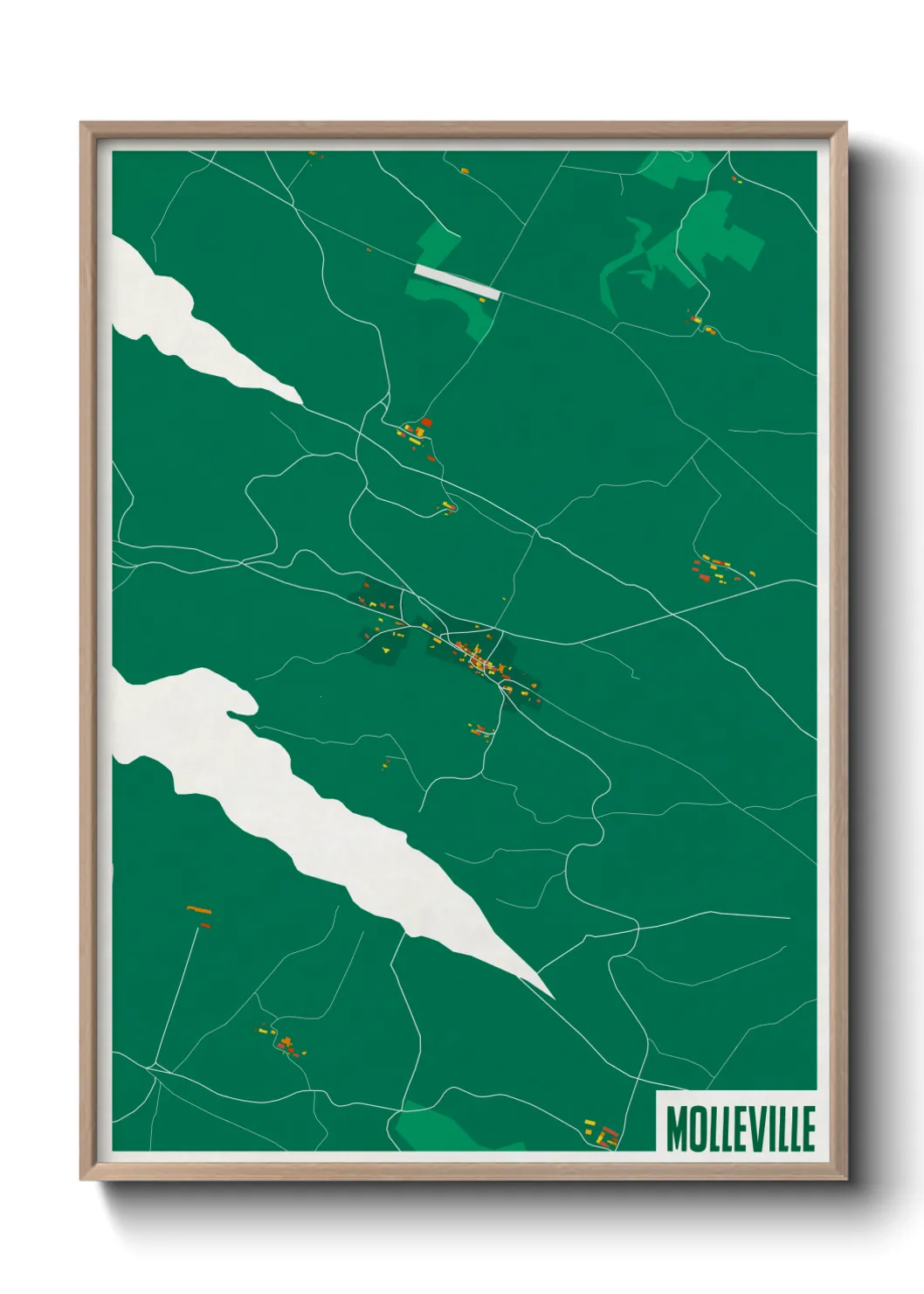 Une affiche de carte sur Molleville
