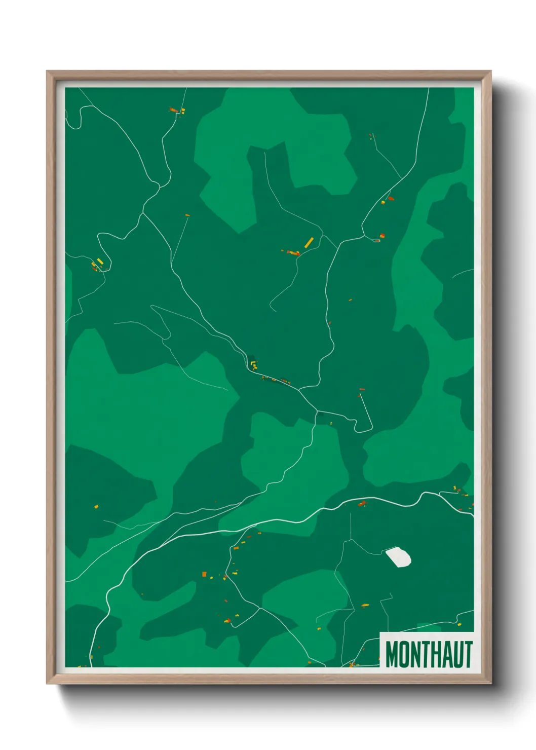 Une affiche de carte sur Monthaut