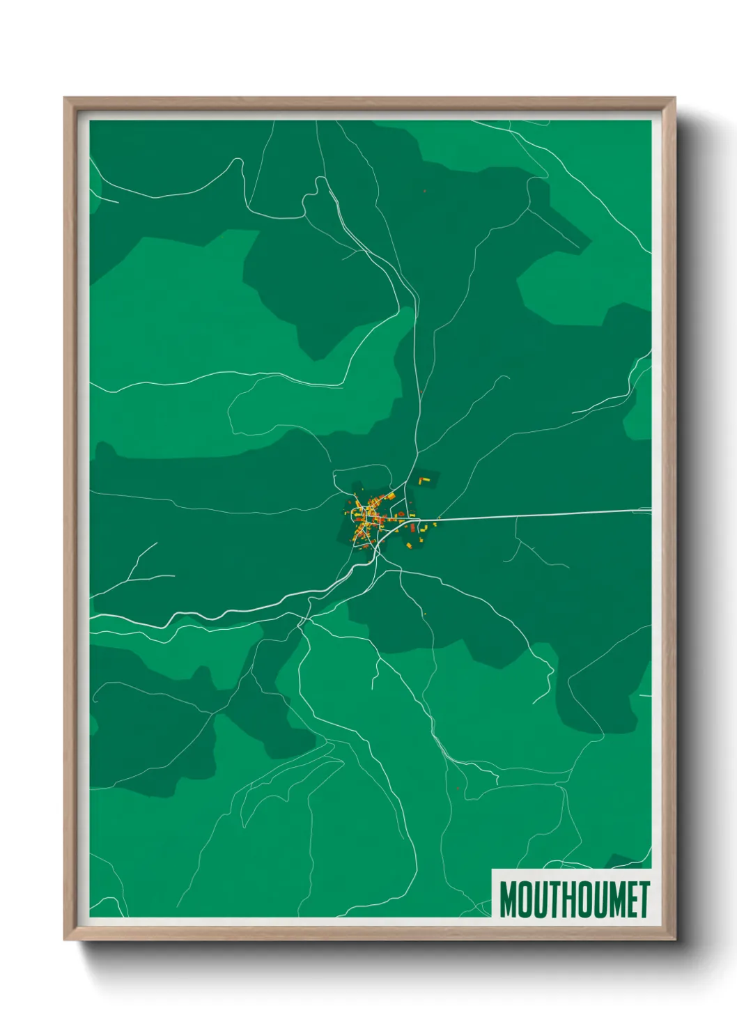 Une affiche de carte sur Mouthoumet