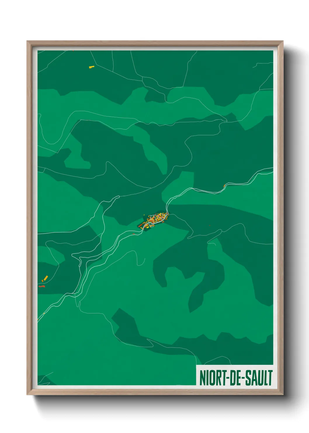 Une affiche de carte sur Niort-de-Sault