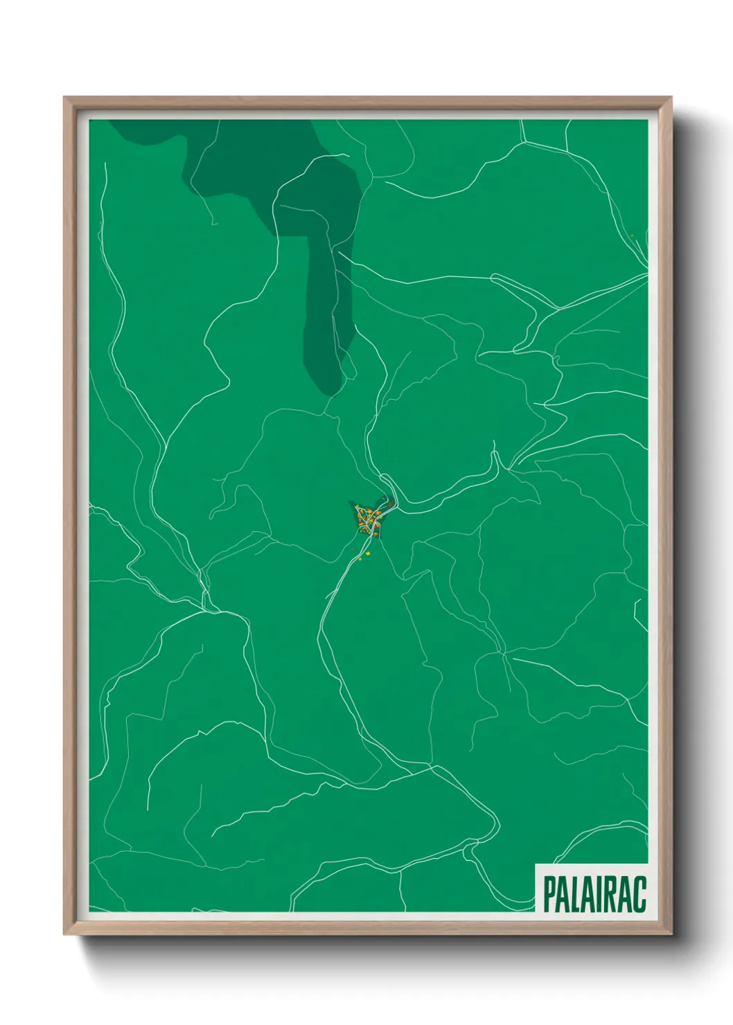 Une affiche de carte sur Palairac