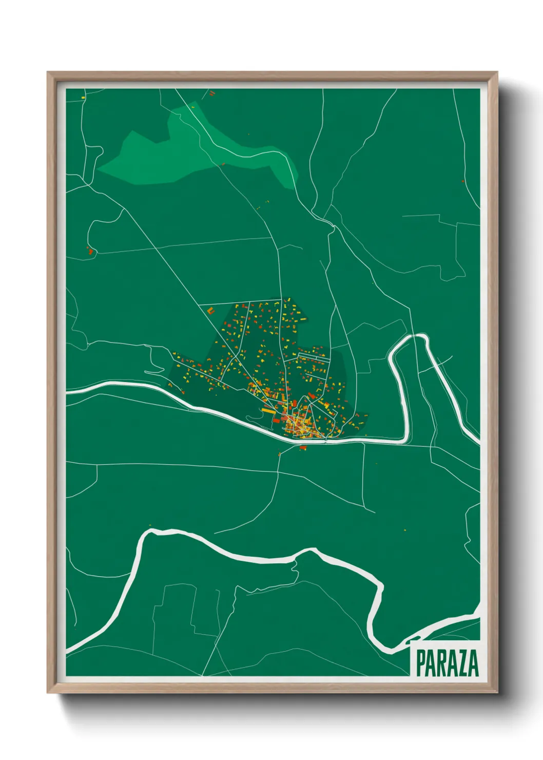 Une affiche de carte sur Paraza