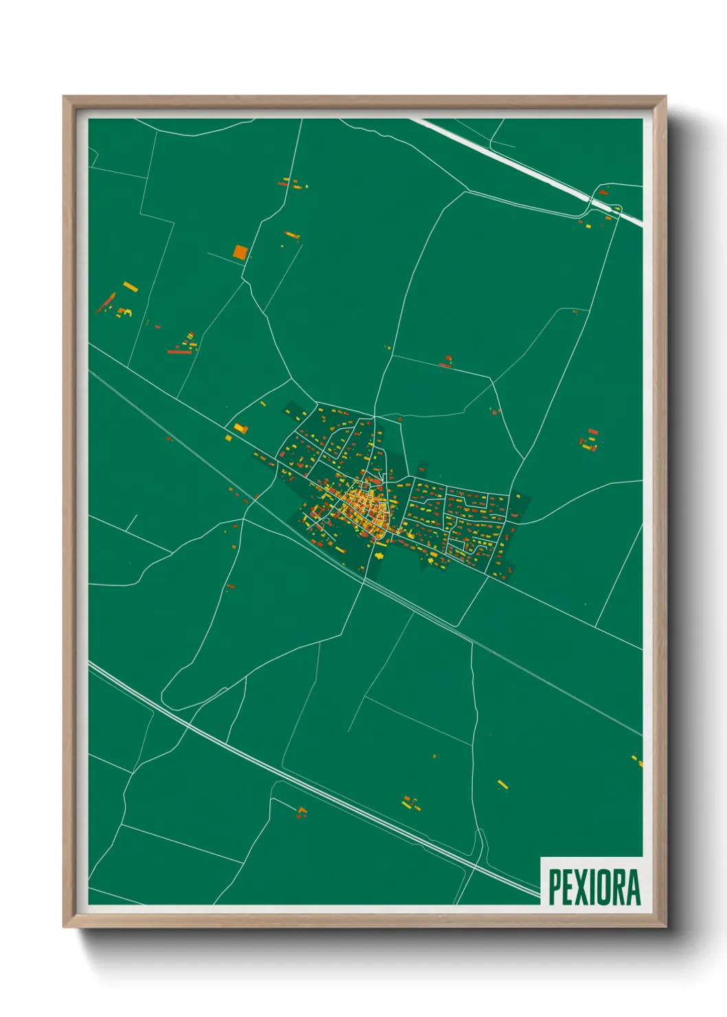 Une affiche de carte sur Pexiora