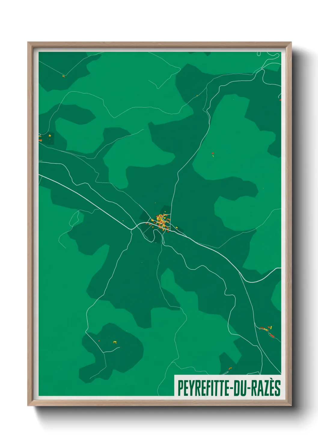 Une affiche de carte sur Peyrefitte-du-Razès