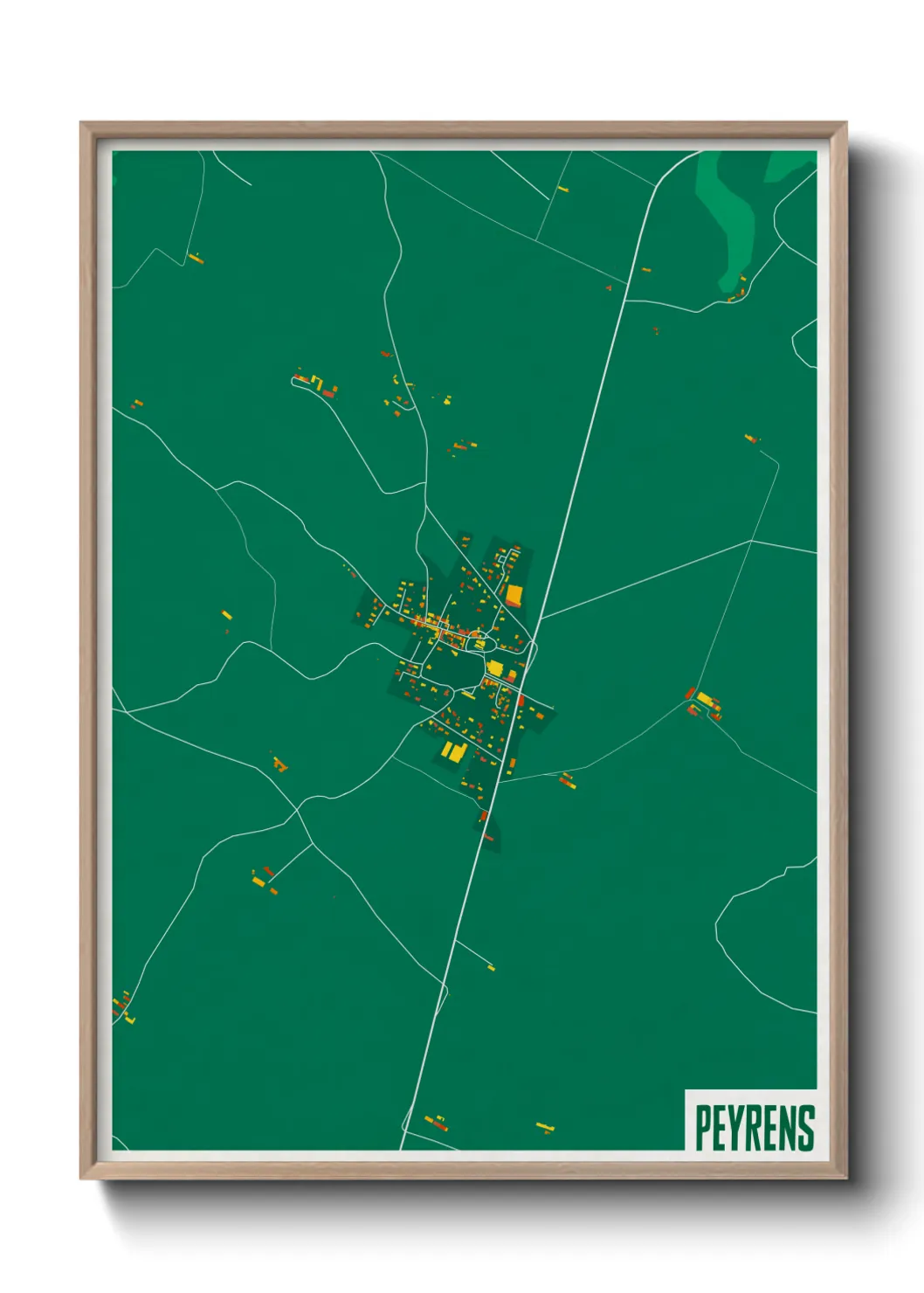 Une affiche de carte sur Peyrens