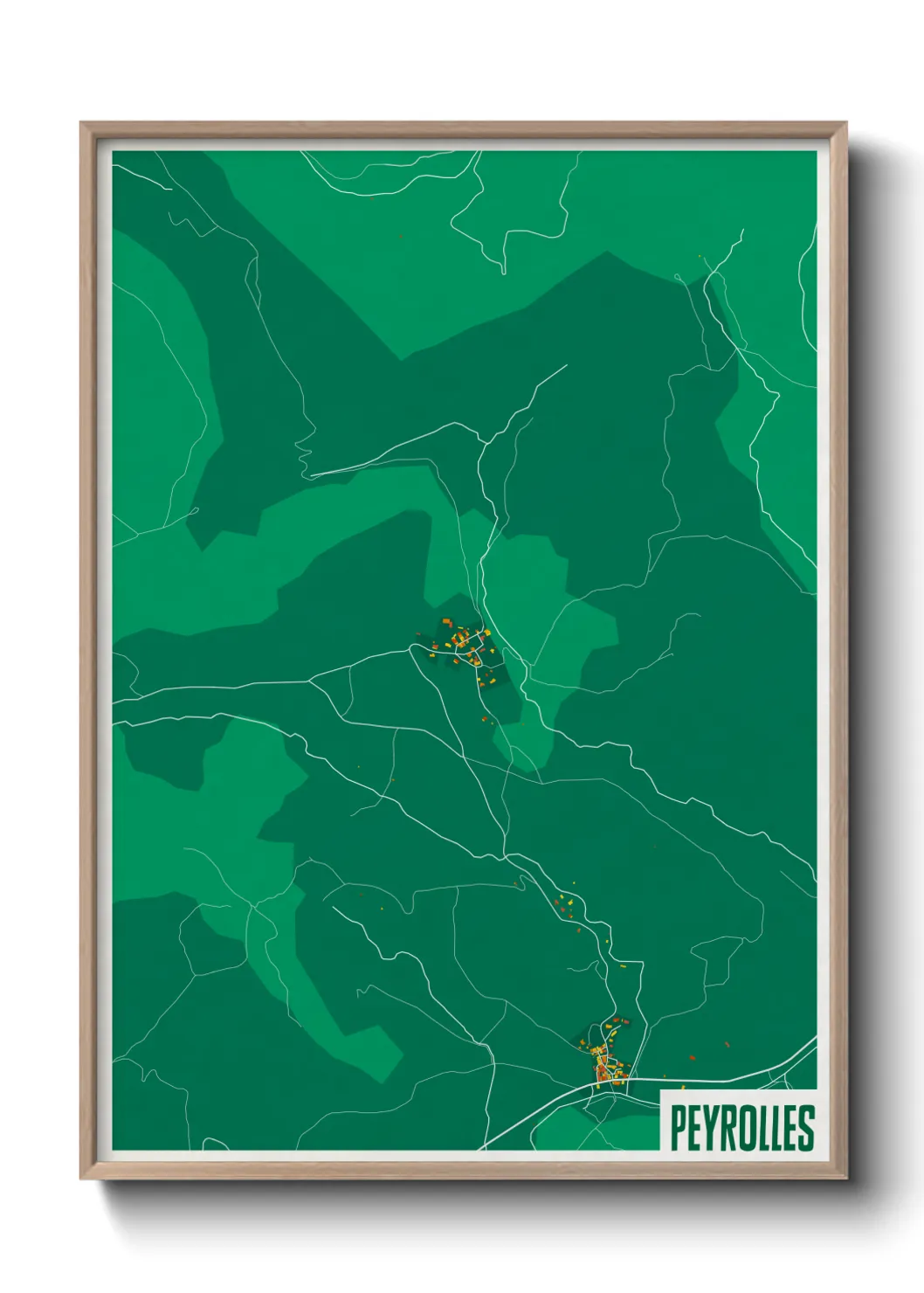 Une affiche de carte sur Peyrolles