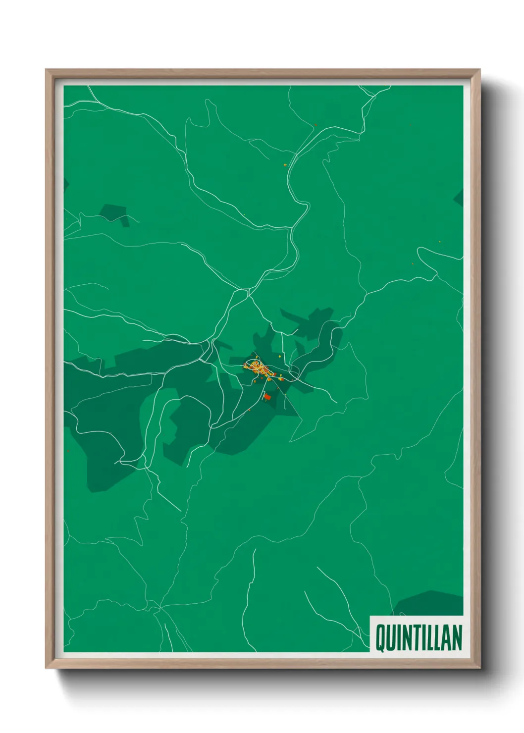 Une affiche de carte sur Quintillan