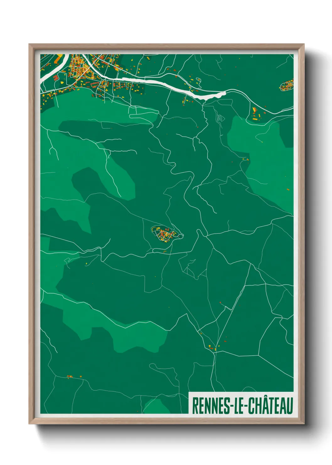 Une affiche de carte sur Rennes-le-Château