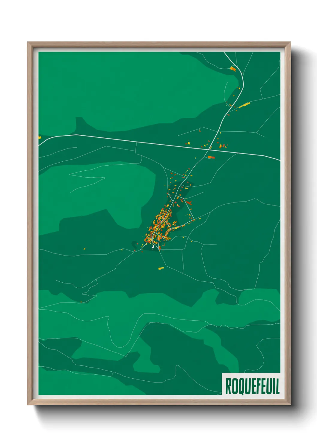 Un poster carteRoquefeuil