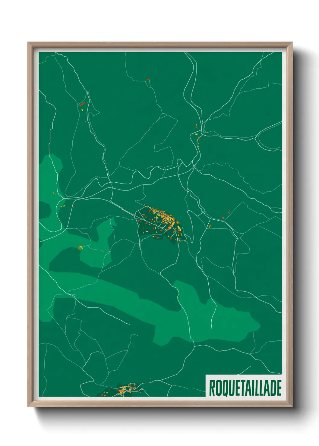 Une affiche de carte sur Roquetaillade