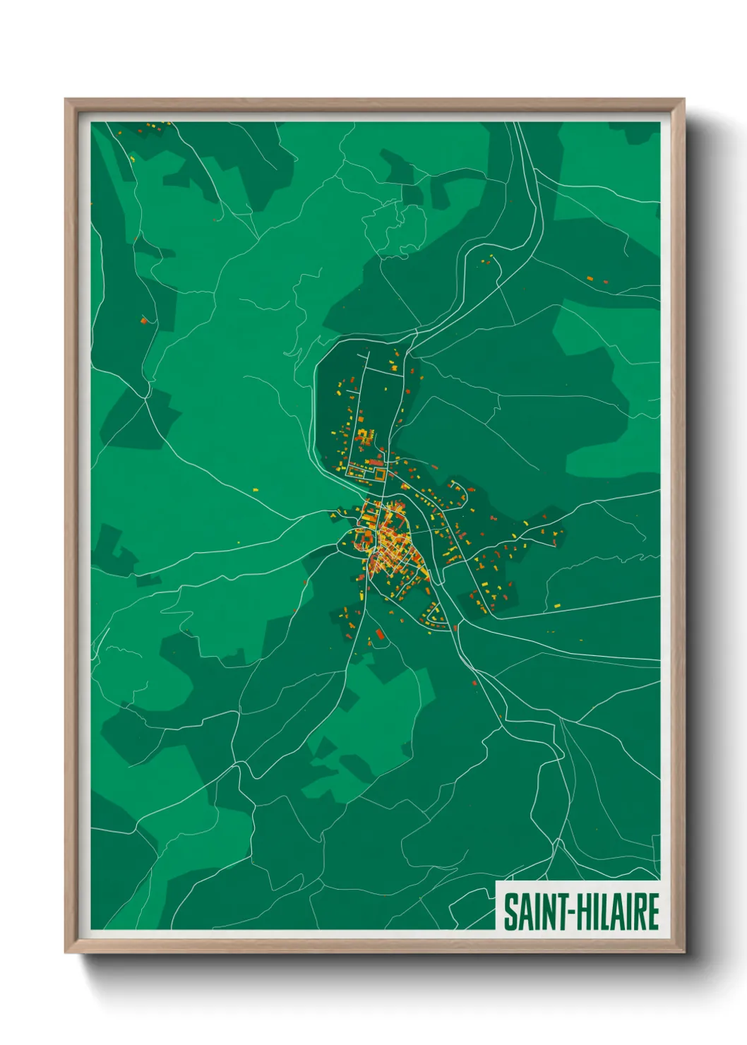 Une affiche de carte sur Saint-Hilaire