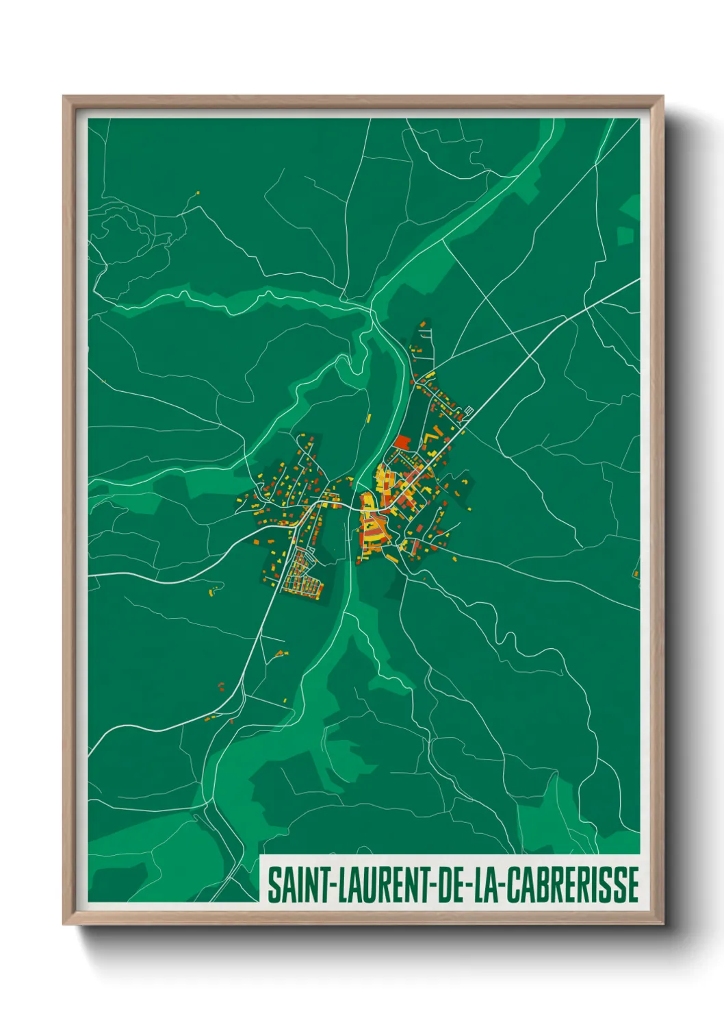 Un poster carteSaint-Laurent-de-la-Cabrerisse