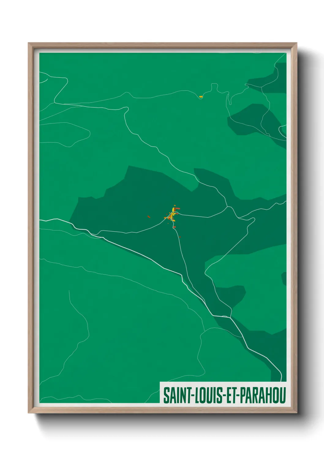 Une affiche de carte sur Saint-Louis-et-Parahou