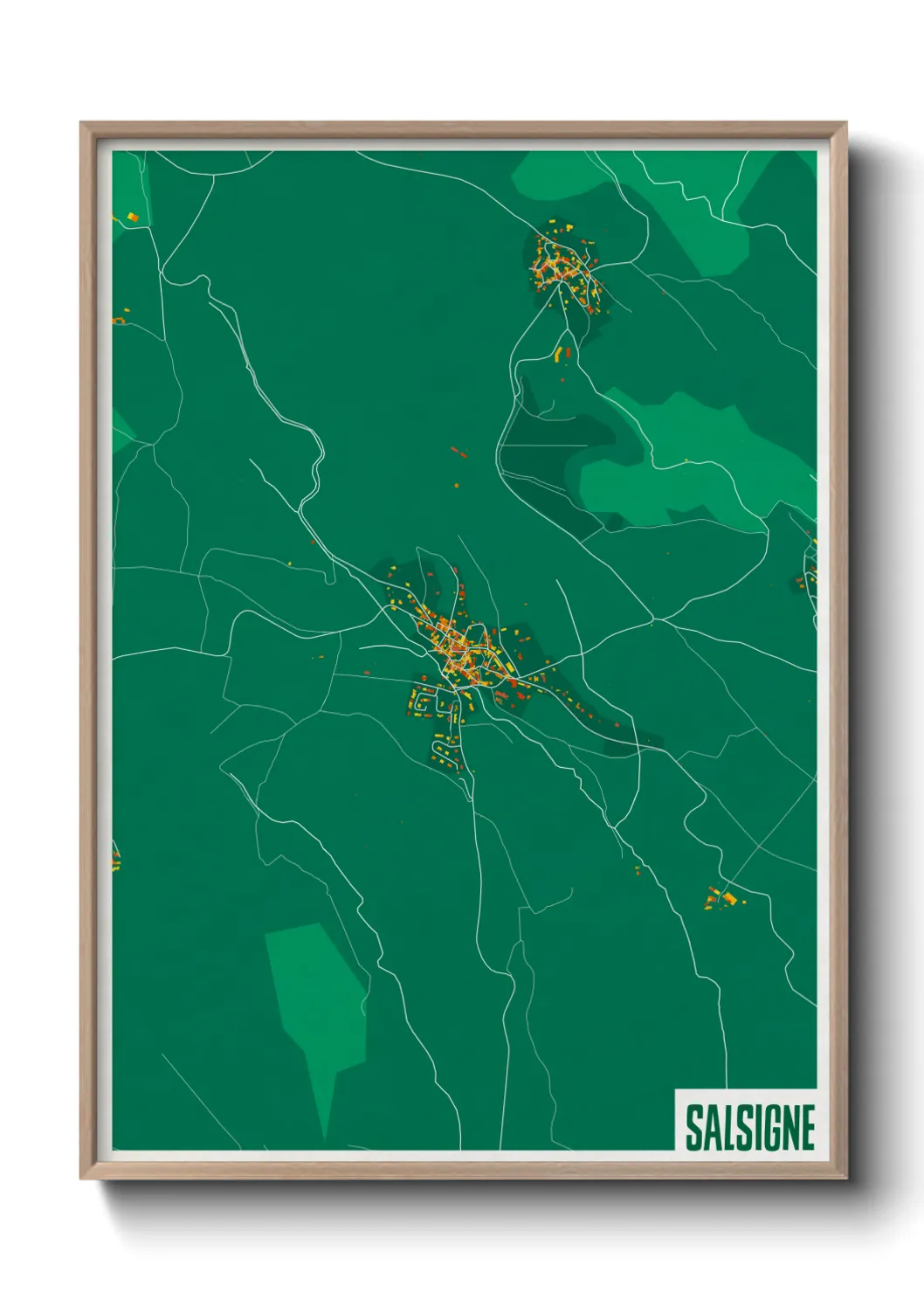 Une affiche de carte sur Salsigne