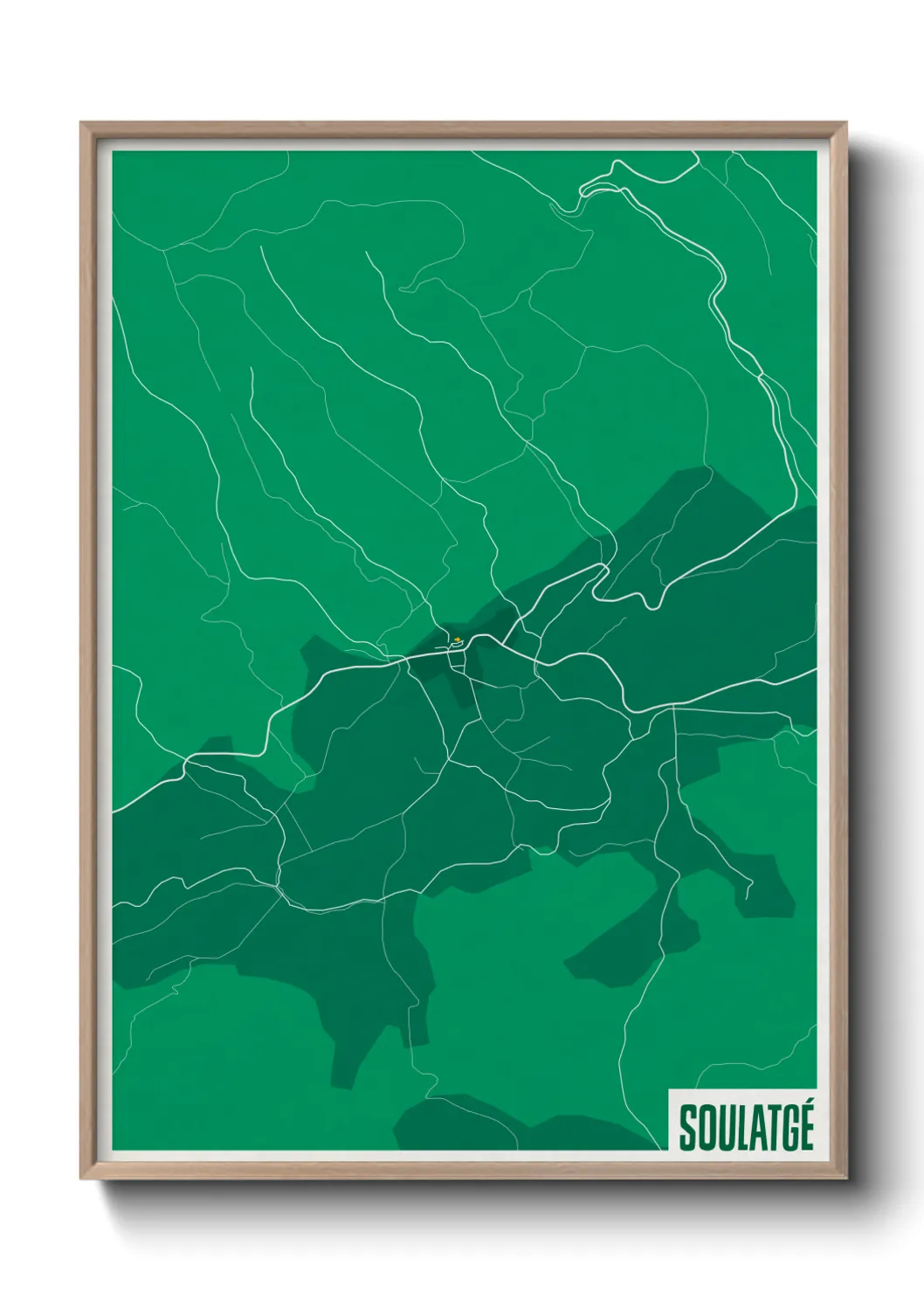 Une affiche de carte sur Soulatgé
