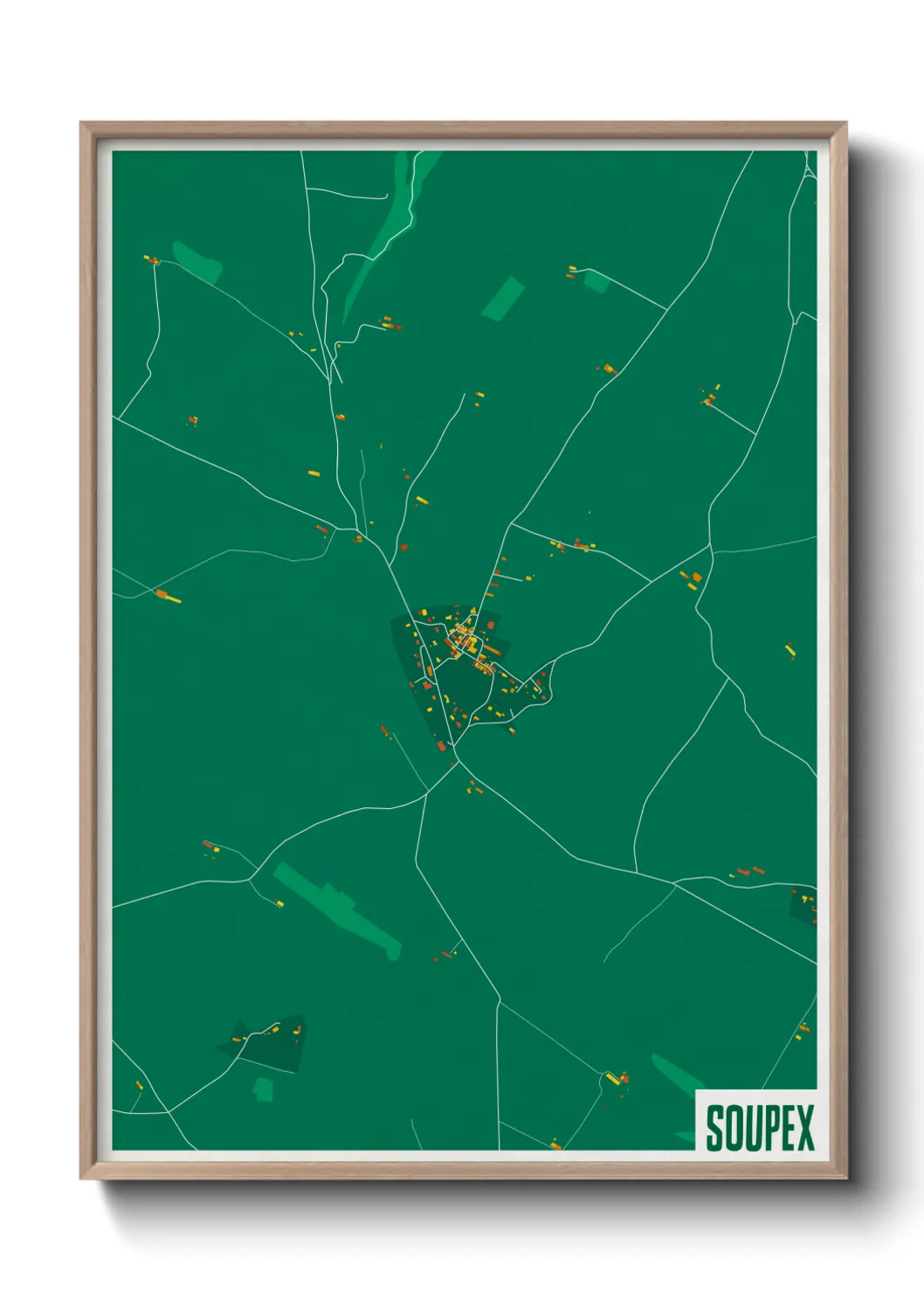 Une affiche de carte sur Soupex