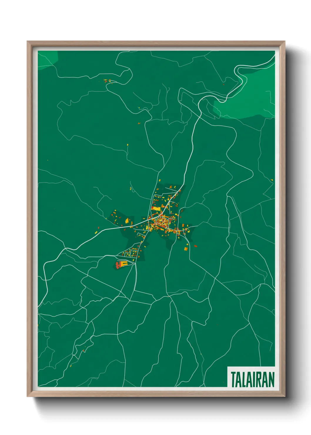 Une affiche de carte sur Talairan