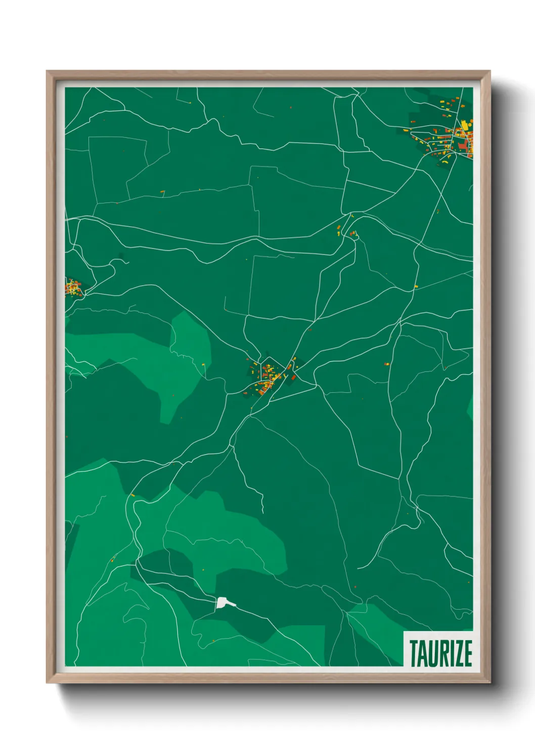Une affiche de carte sur Taurize