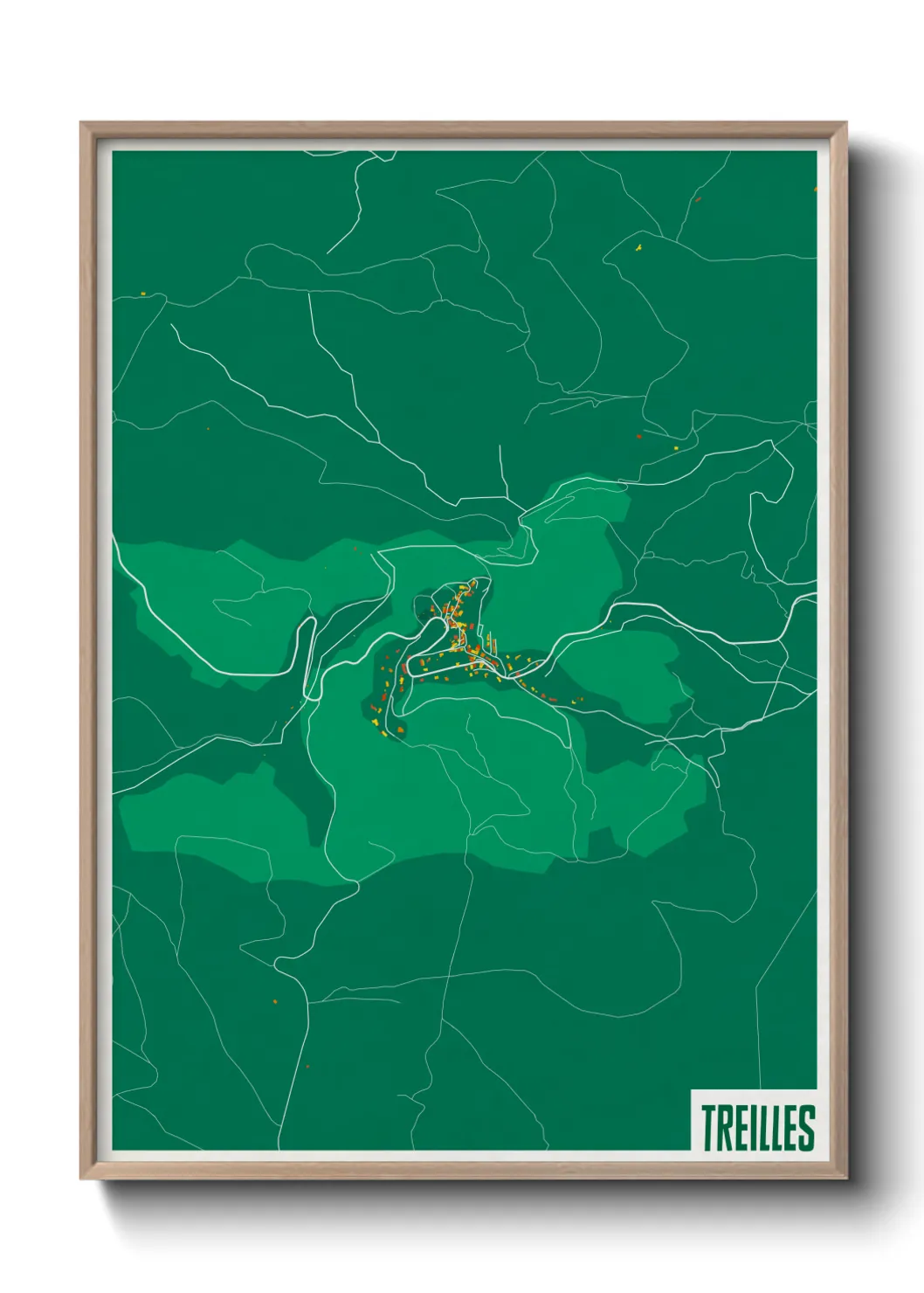 Une affiche de carte sur Treilles