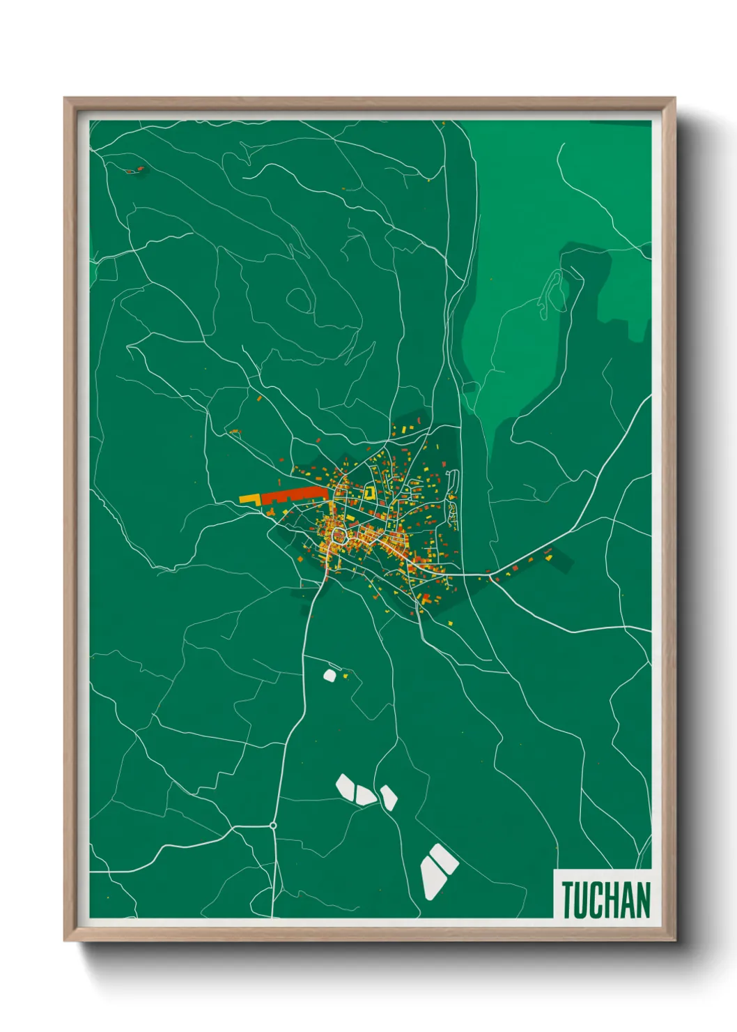 Une affiche de carte sur Tuchan