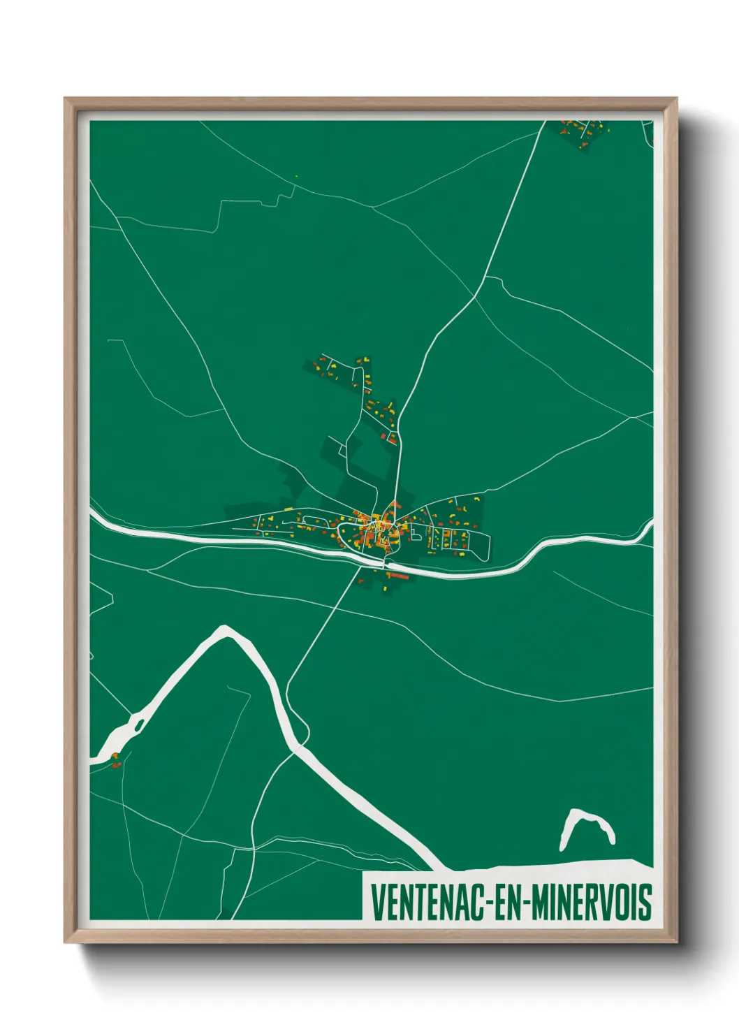 Une affiche de carte sur Ventenac-en-Minervois