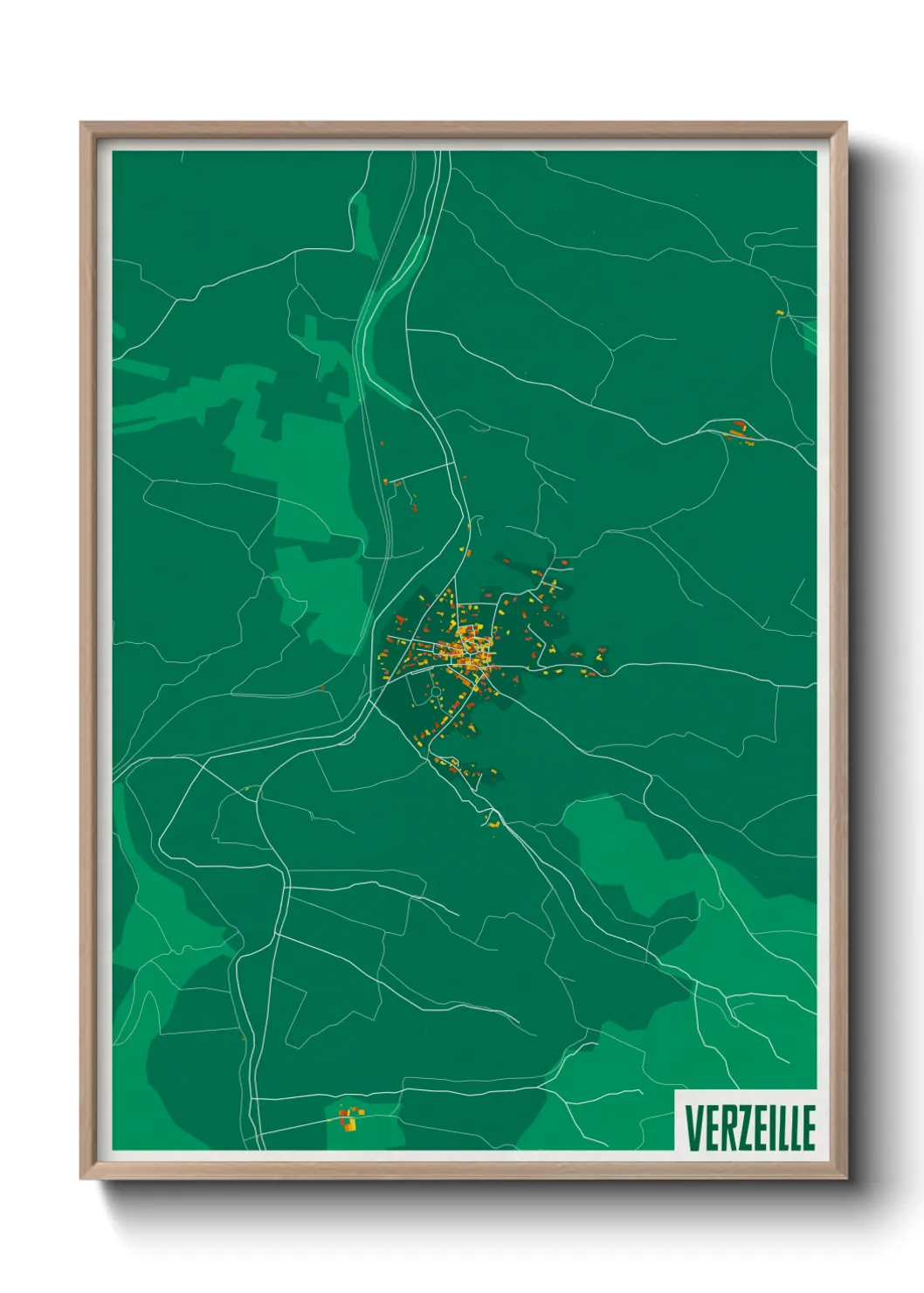 Une affiche de carte sur Verzeille