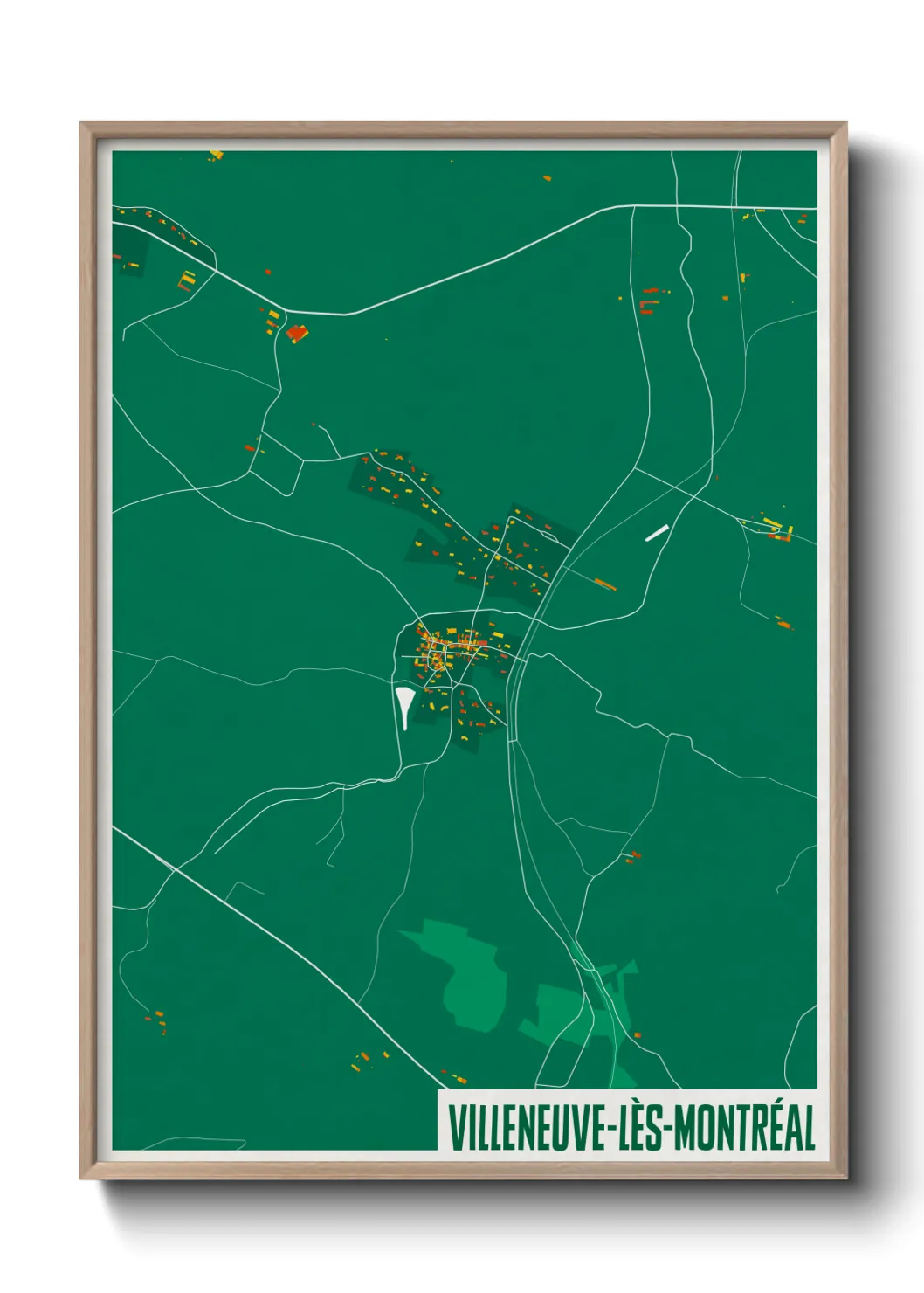 Un poster carteVilleneuve-lès-Montréal