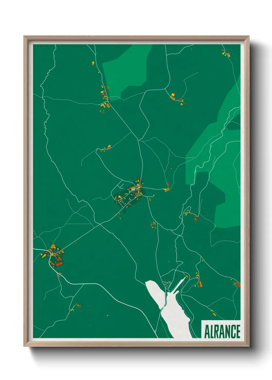 Une affiche de carte sur Alrance