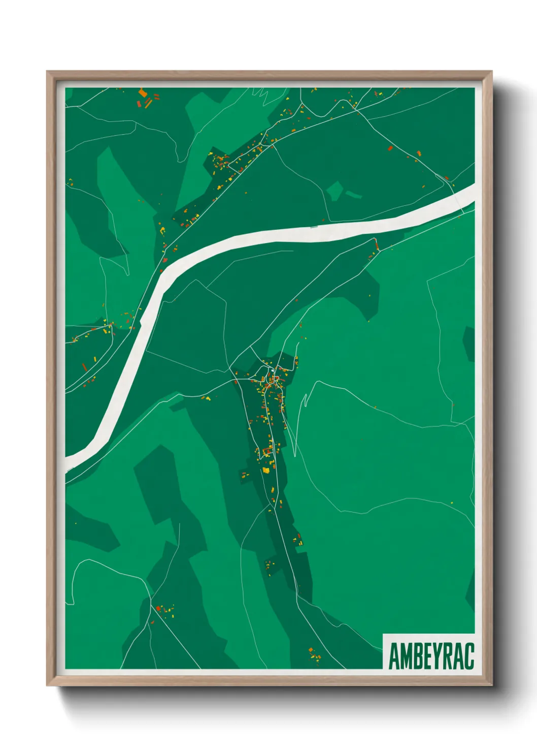 Une affiche de carte sur Ambeyrac