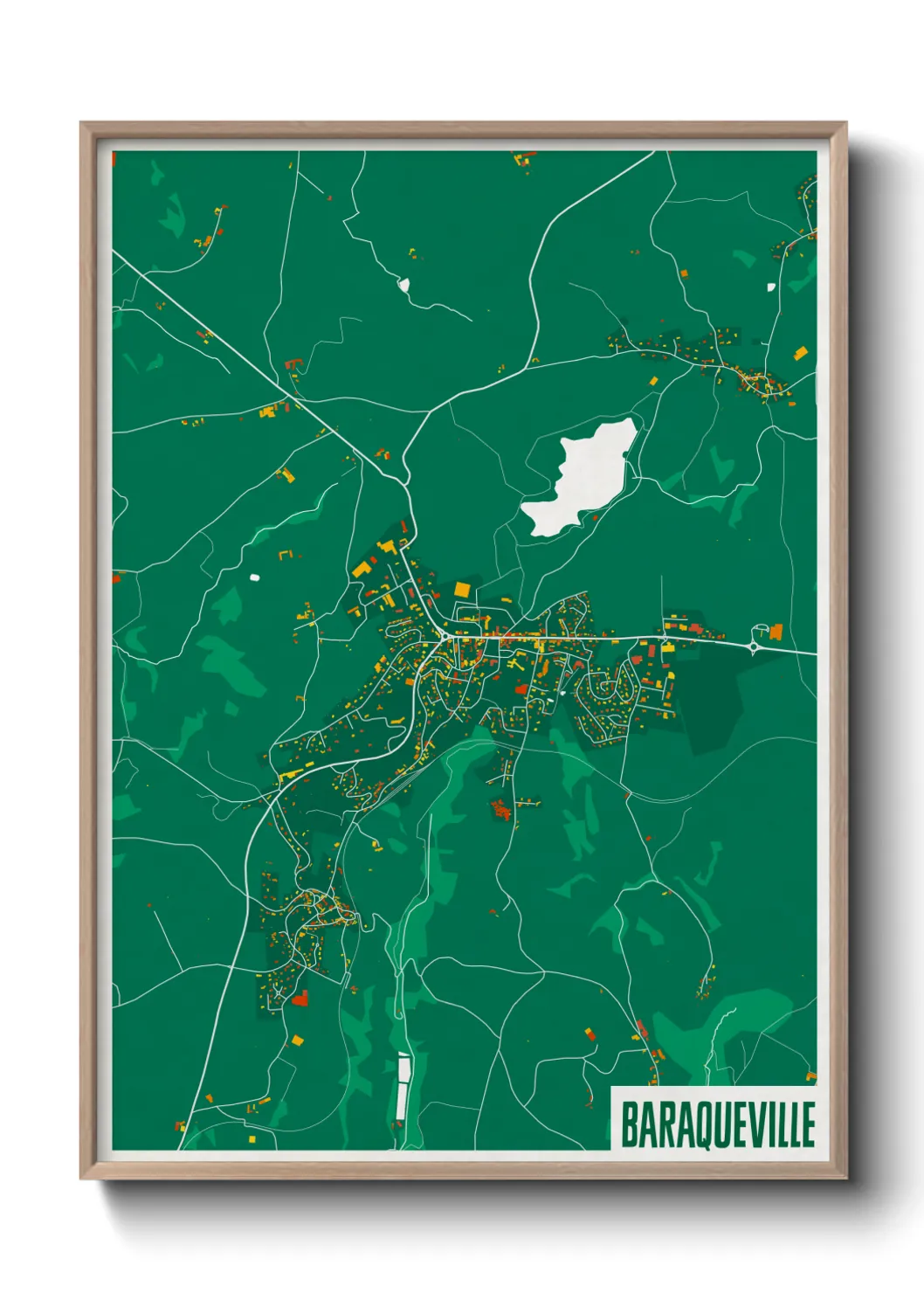 Une affiche de carte sur Baraqueville