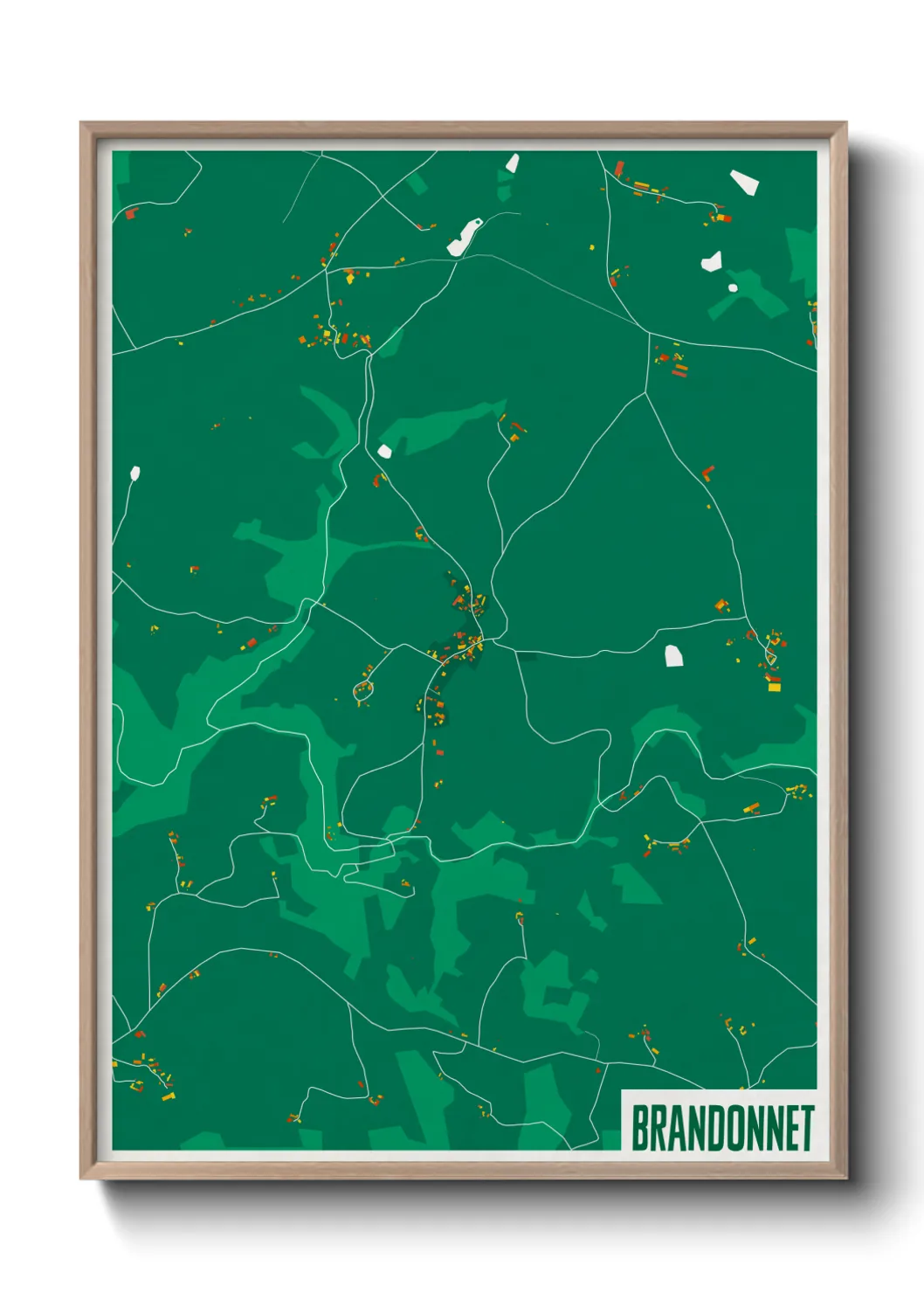 Une affiche de carte sur Brandonnet