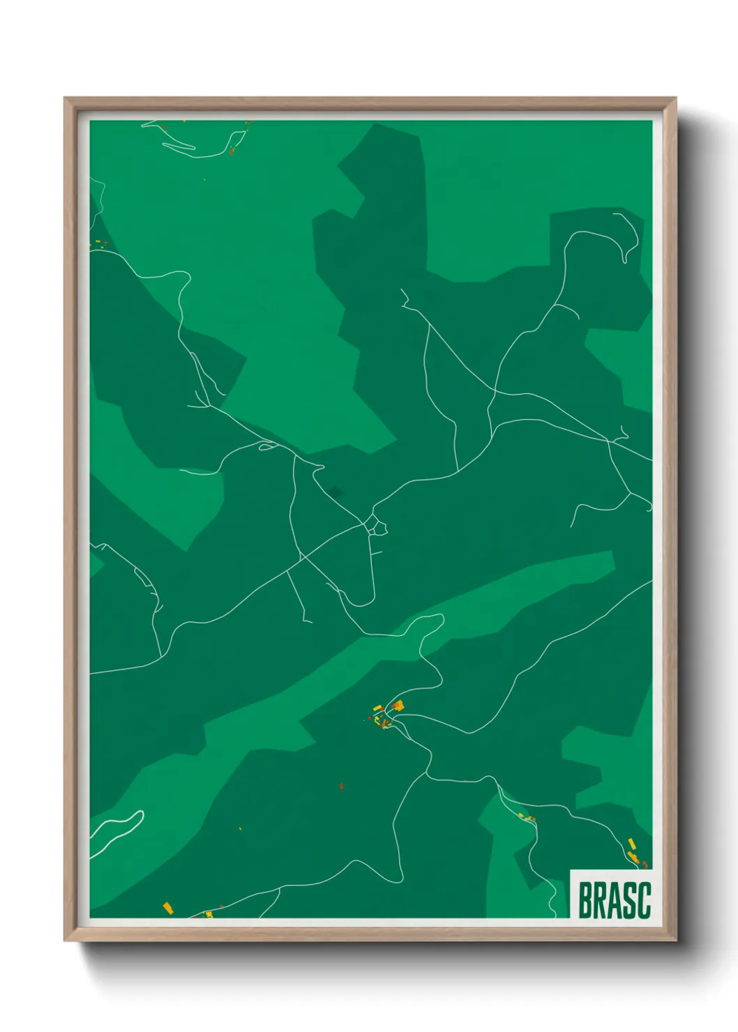 Une affiche de carte sur Brasc