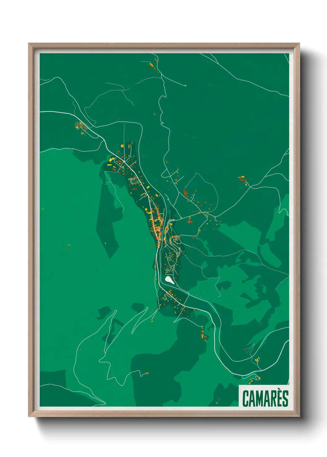Une affiche de carte sur Camarès