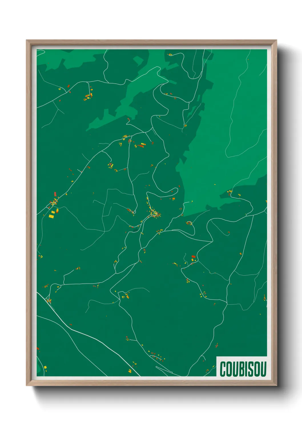 Une affiche de carte sur Coubisou