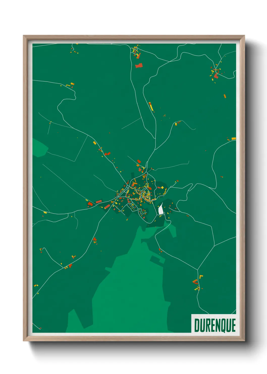 Une affiche de carte sur Durenque