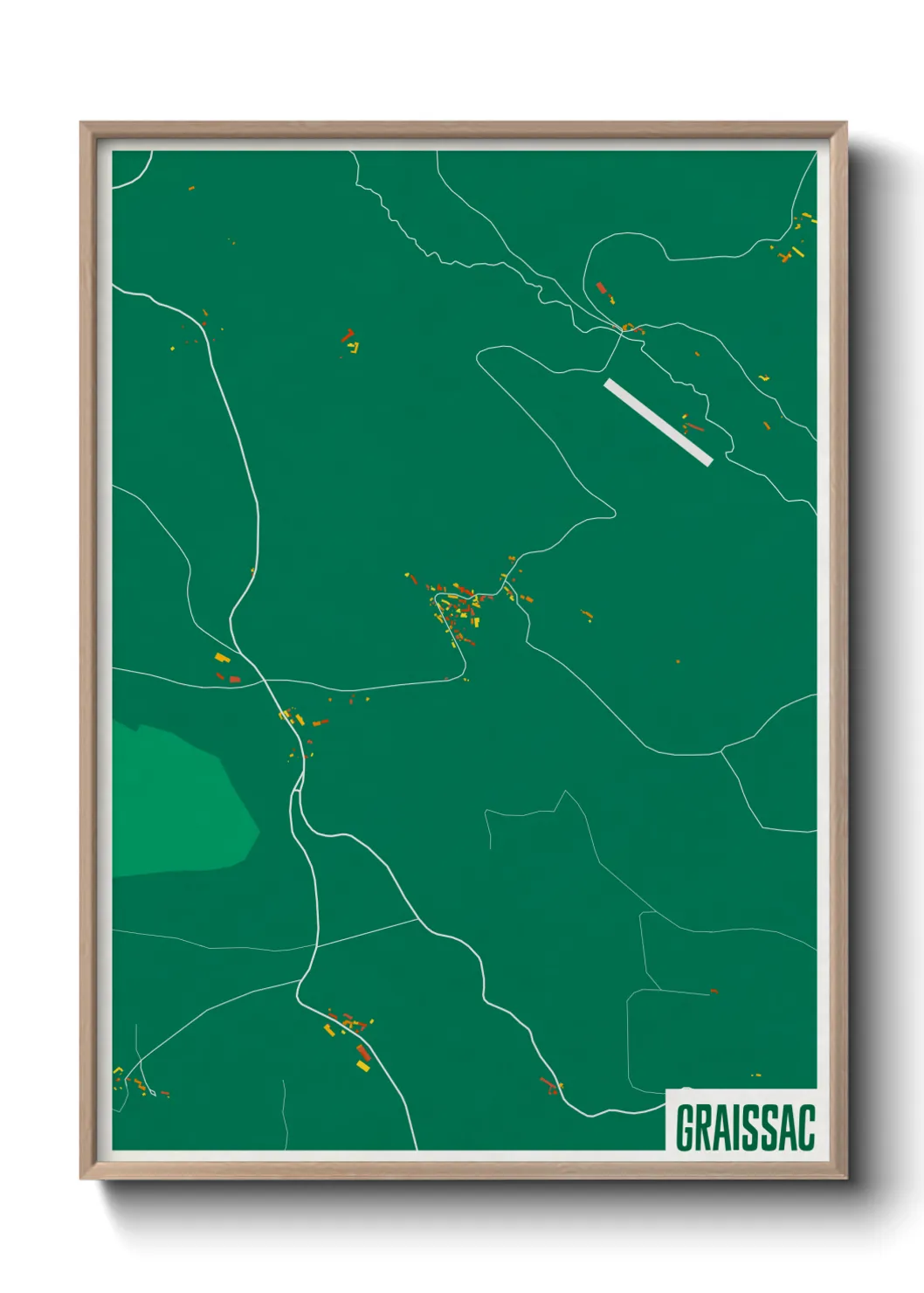 Une affiche de carte sur Graissac