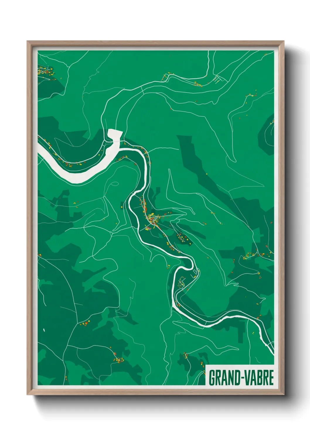 Une affiche de carte sur Grand-Vabre