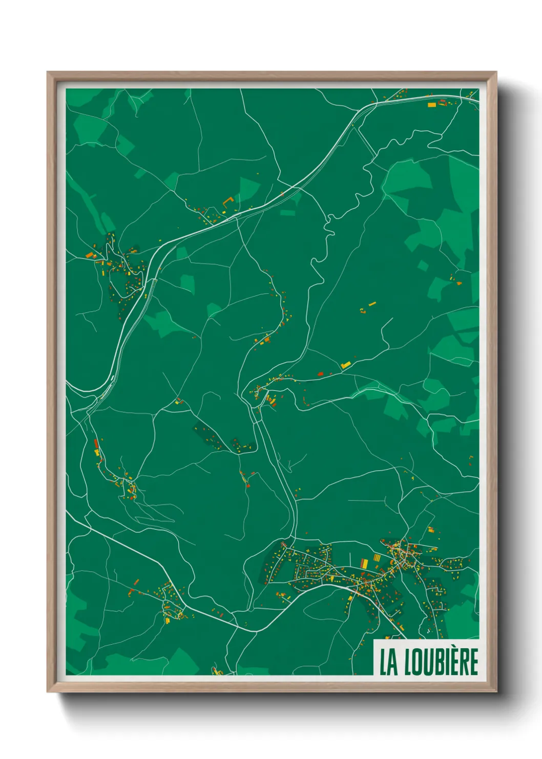 Une affiche de carte sur La Loubière