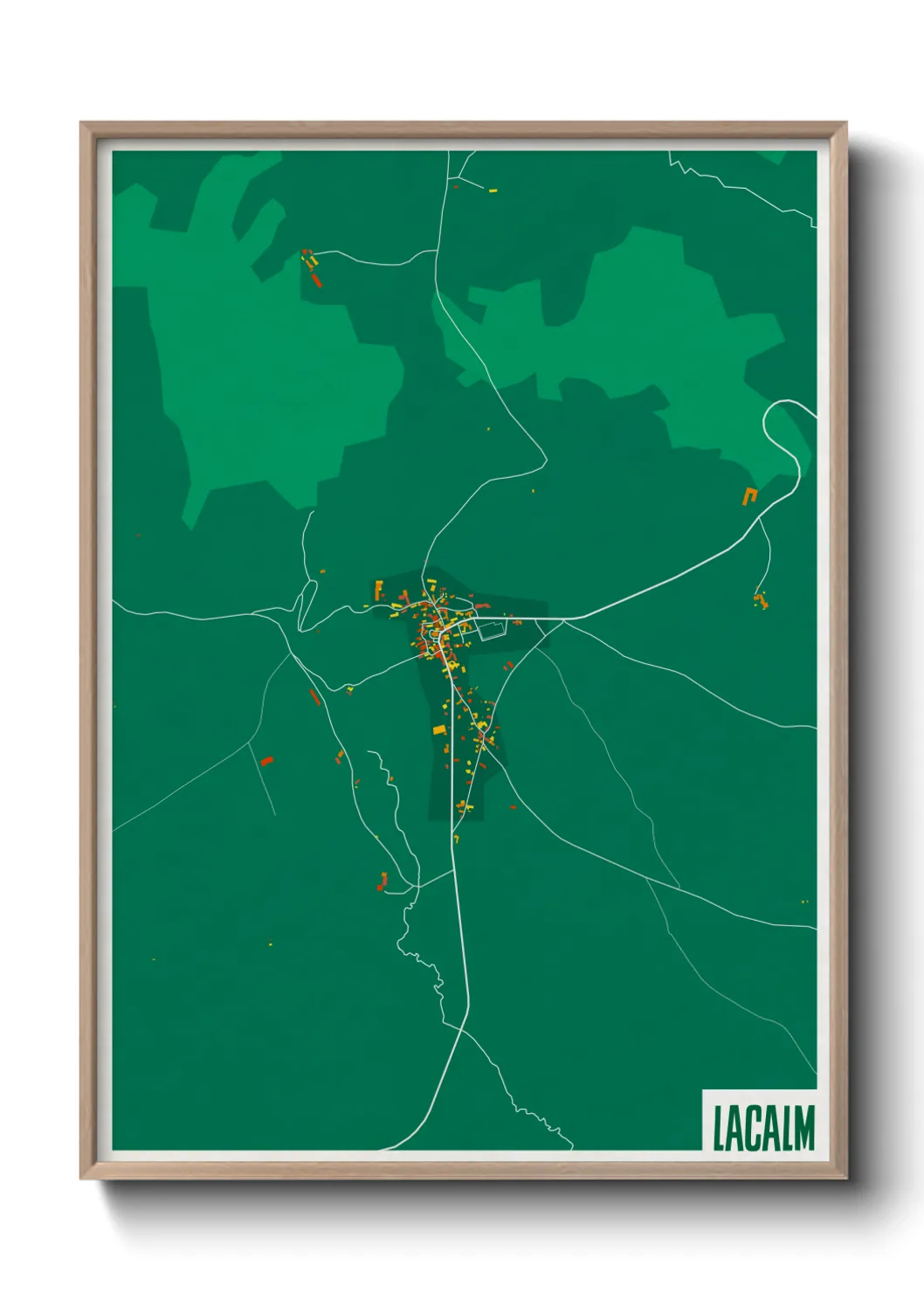 Une affiche de carte sur Lacalm