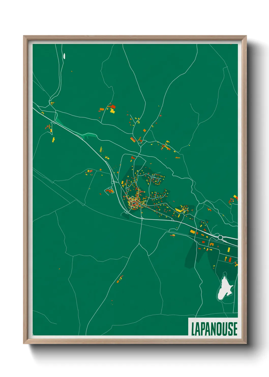 Une affiche de carte sur Lapanouse