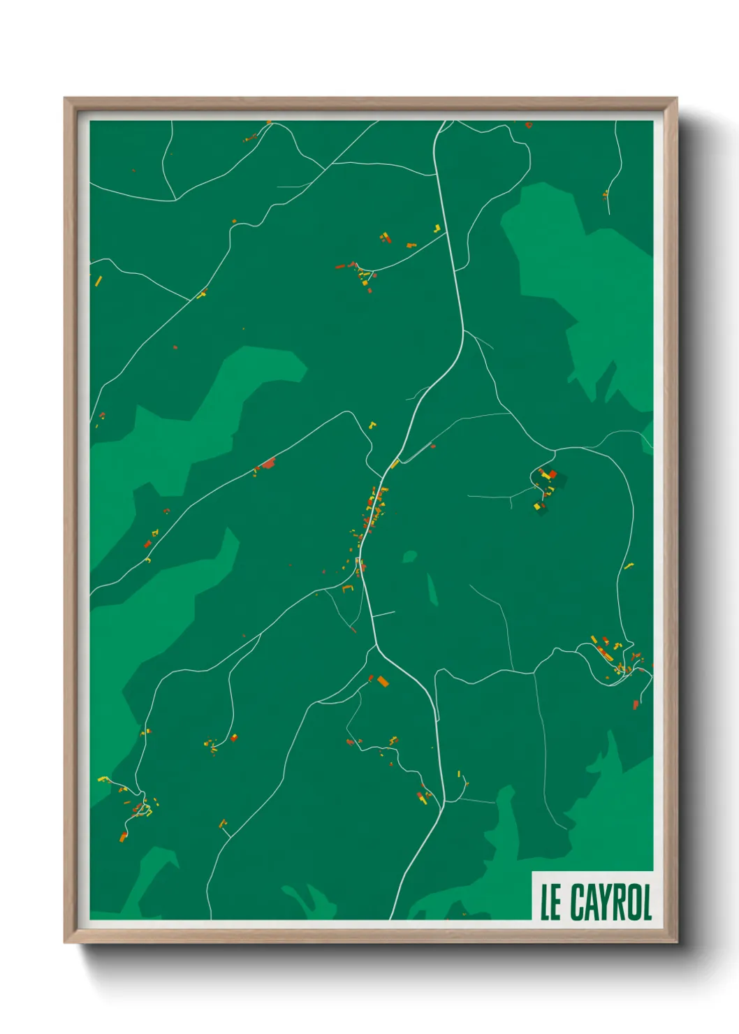 Une affiche de carte sur Le Cayrol