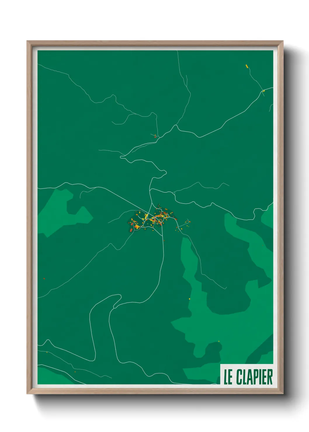 Une affiche de carte sur Le Clapier