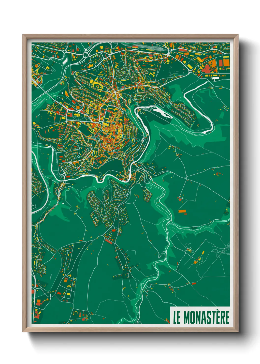 Une affiche de carte sur Le Monastère