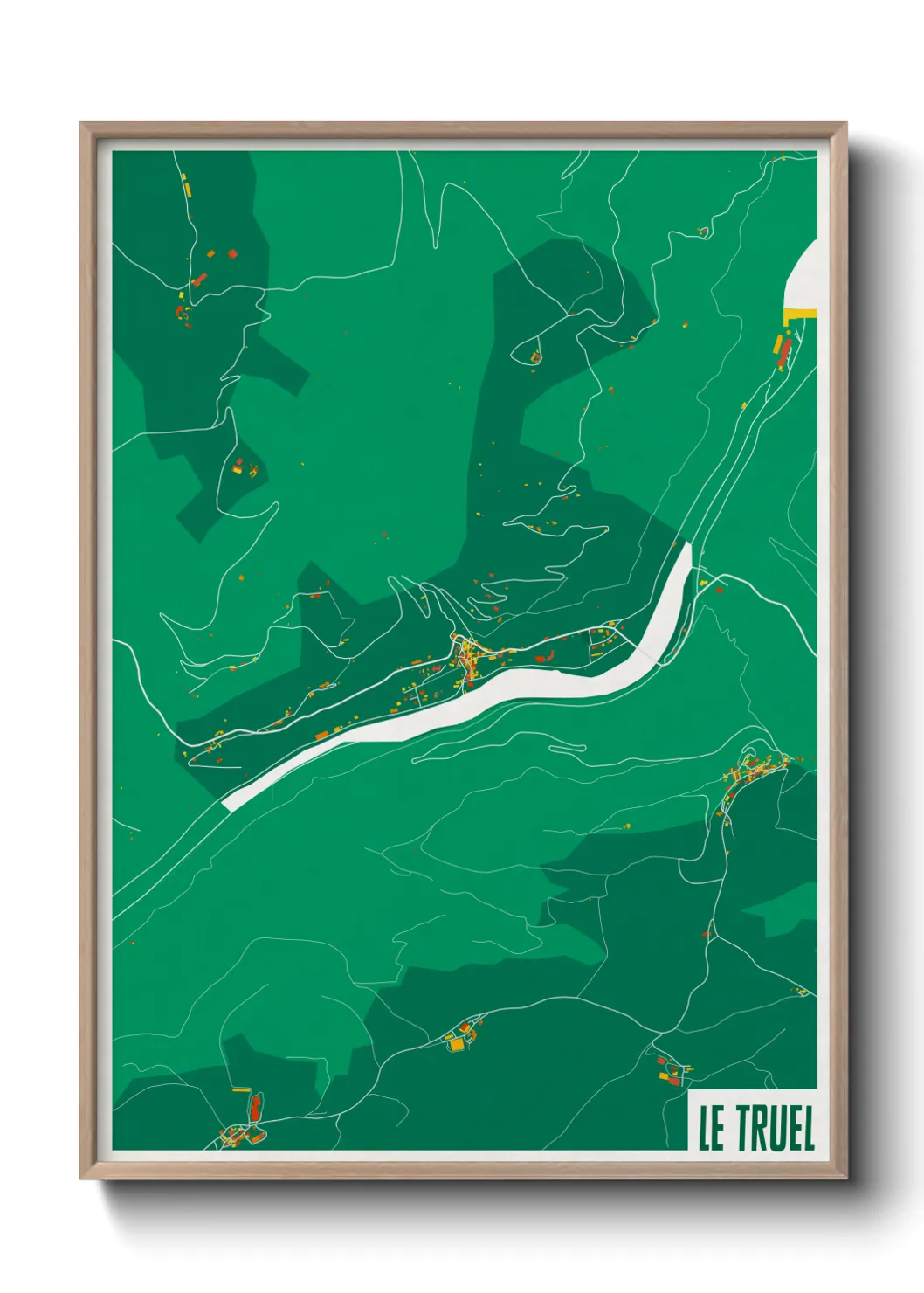 Une affiche de carte sur Le Truel