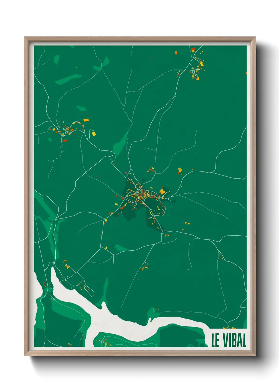 Une affiche de carte sur Le Vibal