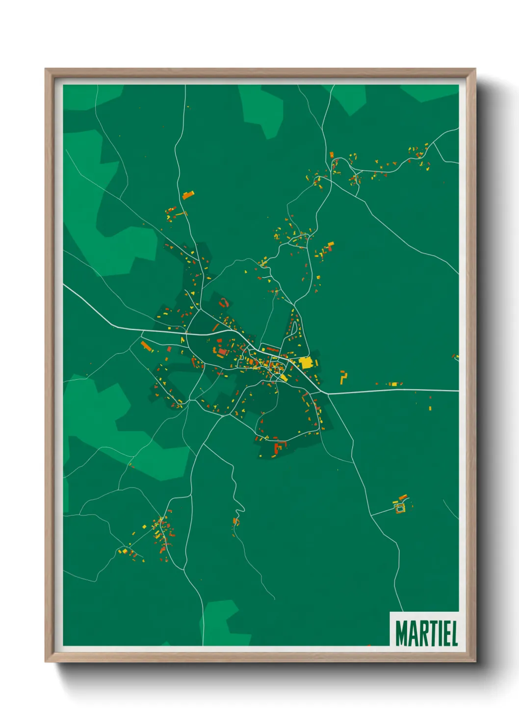Une affiche de carte sur Martiel