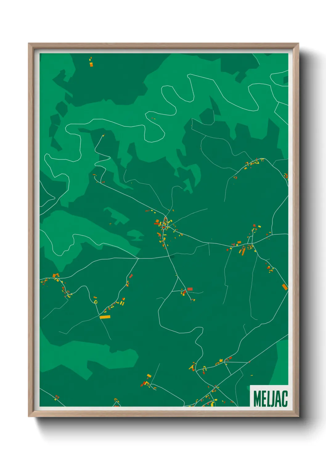 Une affiche de carte sur Meljac