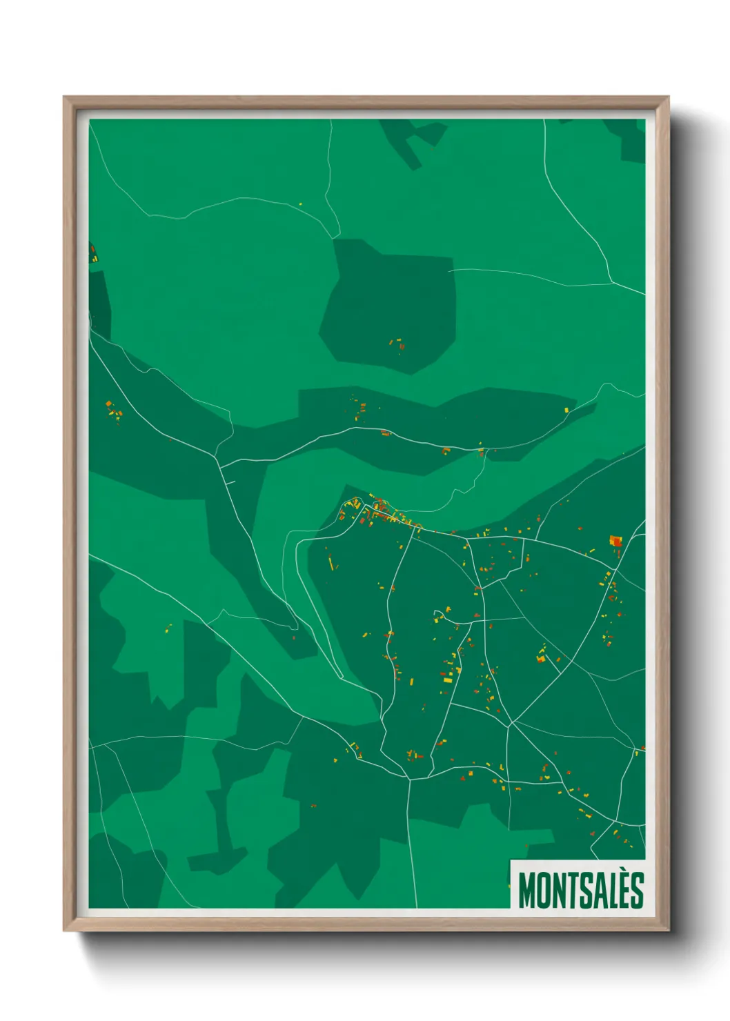 Une affiche de carte sur Montsalès