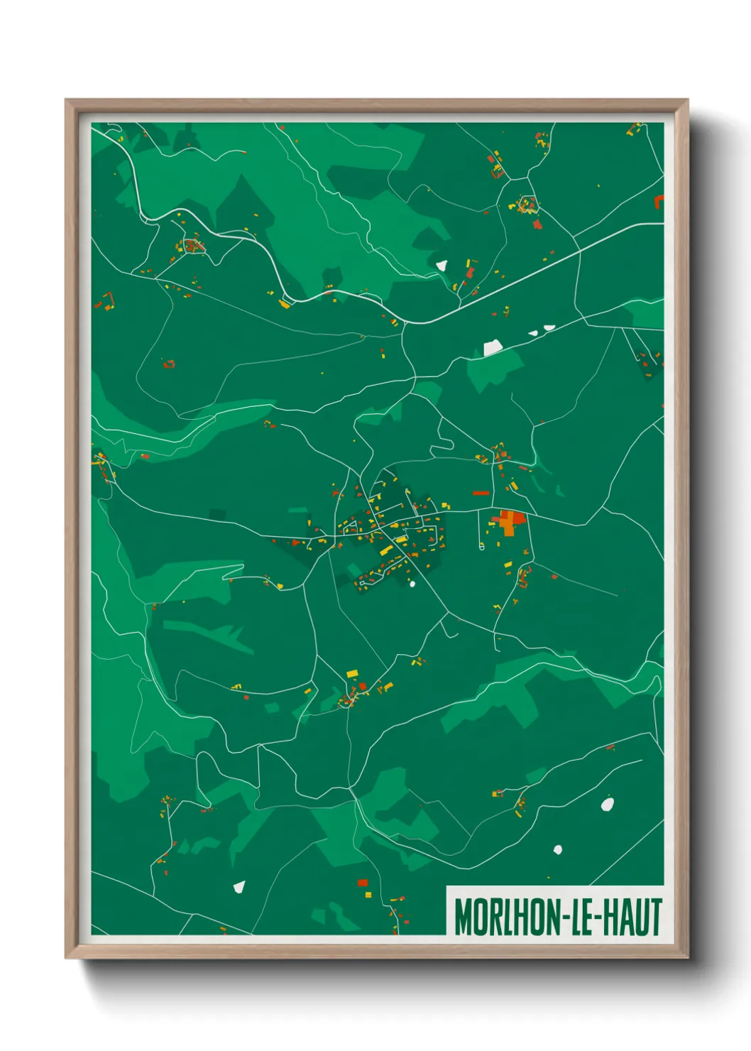 Une affiche de carte sur Morlhon-le-Haut